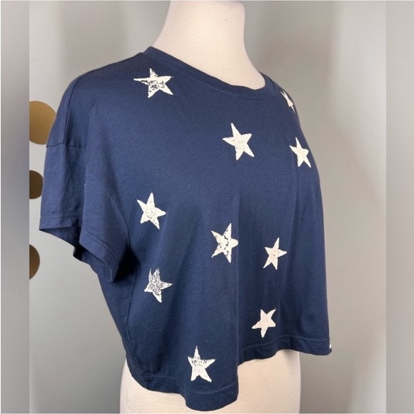 NWT Splendid Liberty Star Cropped Tee - Picture 5 of 10